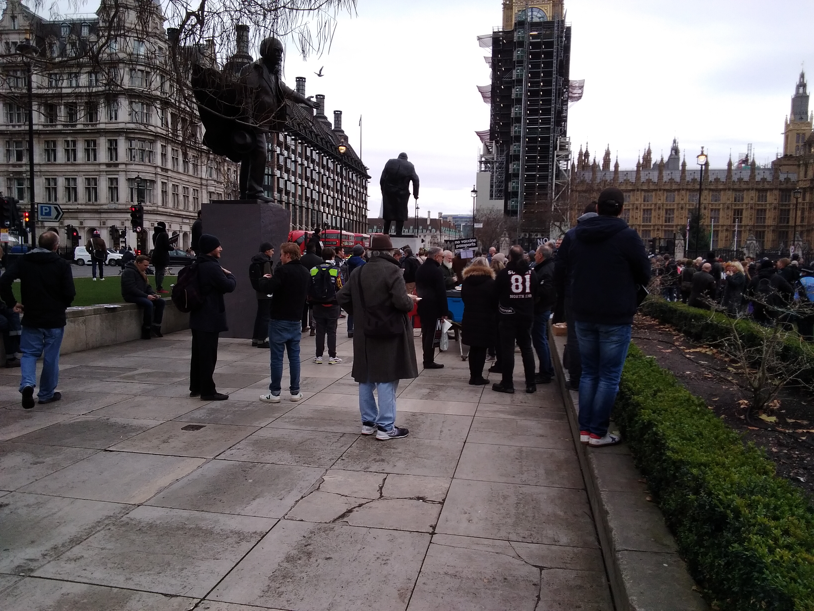 Protesters in Parliament Square London
